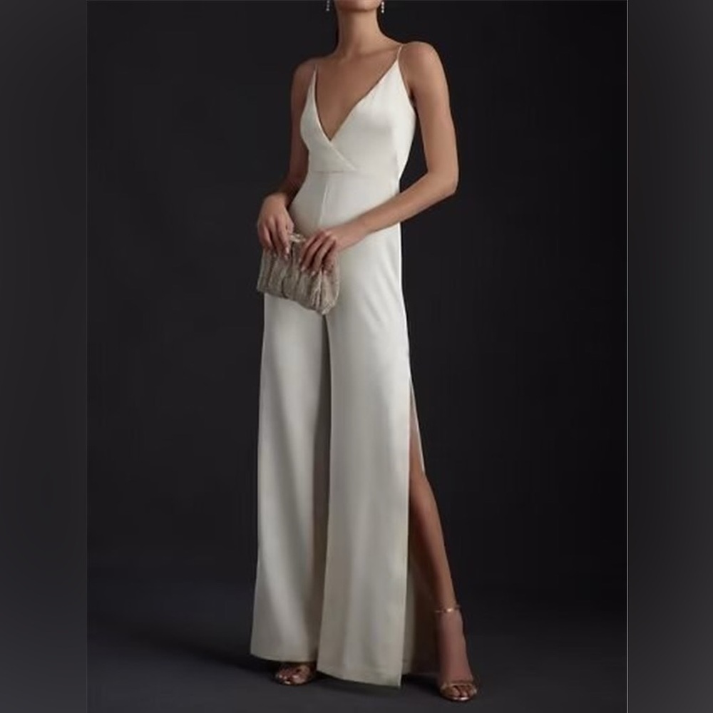 US 10 Monique Lhuillier Bridesmaids Doutzen Jumpsuit NWT